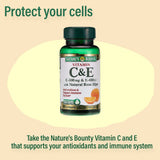 Nature's Bounty Vitamin C and E Softgel 50's