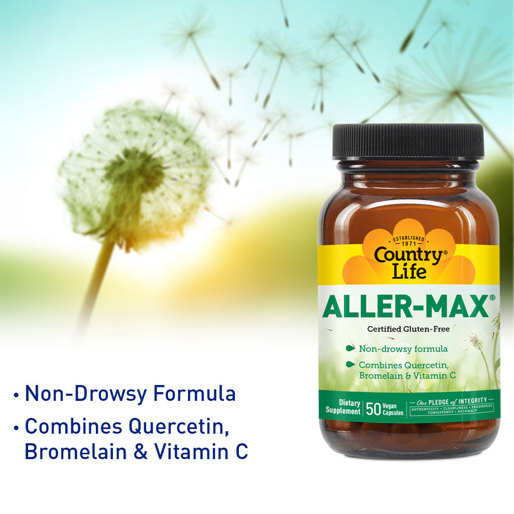 Country Life Aller-Max Vegetarian Capsule With Quercetin, Bromelain & Vitamin C, Pack of 50's