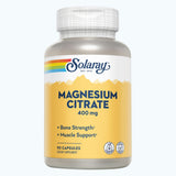 Solaray Magnesium Citrate 400 mg Capsules For Bone Strength & Muscle Support 90’s