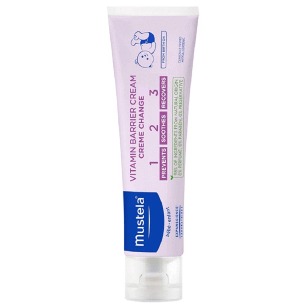 Mustela 1 2 3 Vitamin Barrier Baby Nappy Cream 50 mL