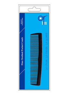 Or Bleu Fine-Toothed Pocket Comb Black HB-255